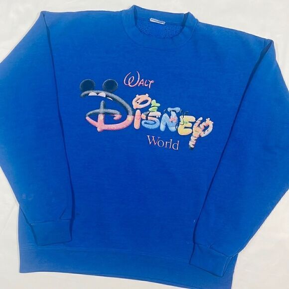 Vintage Walt Disney World Spell Out Crewneck Sweater - Picture 1 of 6